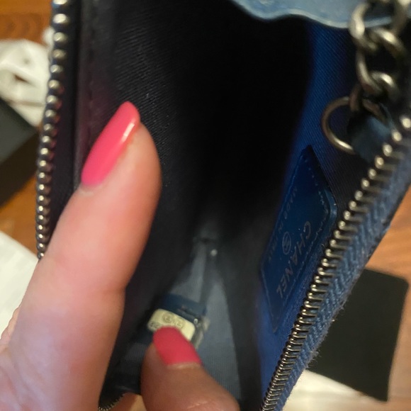 Authentic Chanel O Key holder/card case in Blue - Picture 5 of 10